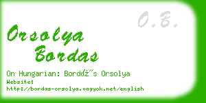 orsolya bordas business card